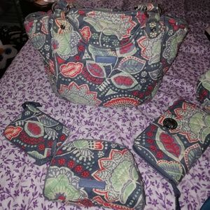 Vera Bradley purse with other matching items